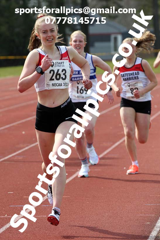 3000 metres, 2021 NECAA Open Graded Meeting, Morpeth. Photo: David T. Hewitson/Sports for All Pics